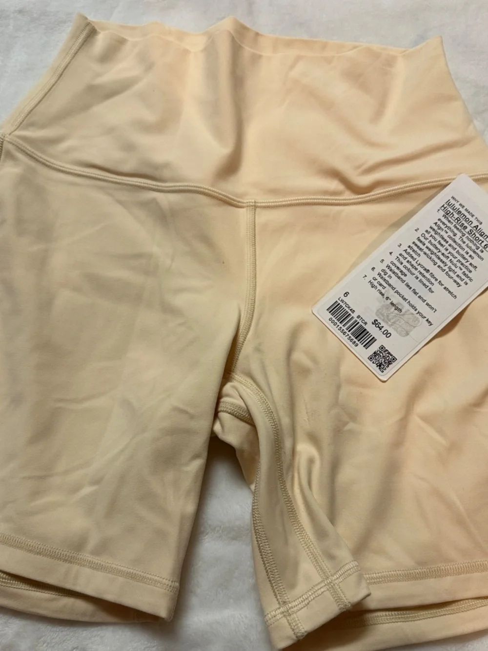 lululemon butter cream shorts